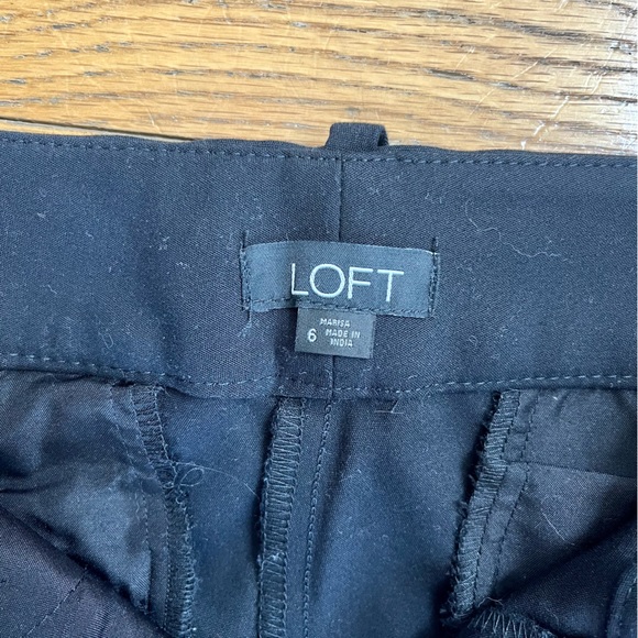 LOFT Classic Slim Cut Black Dress Pants - Picture 3 of 5